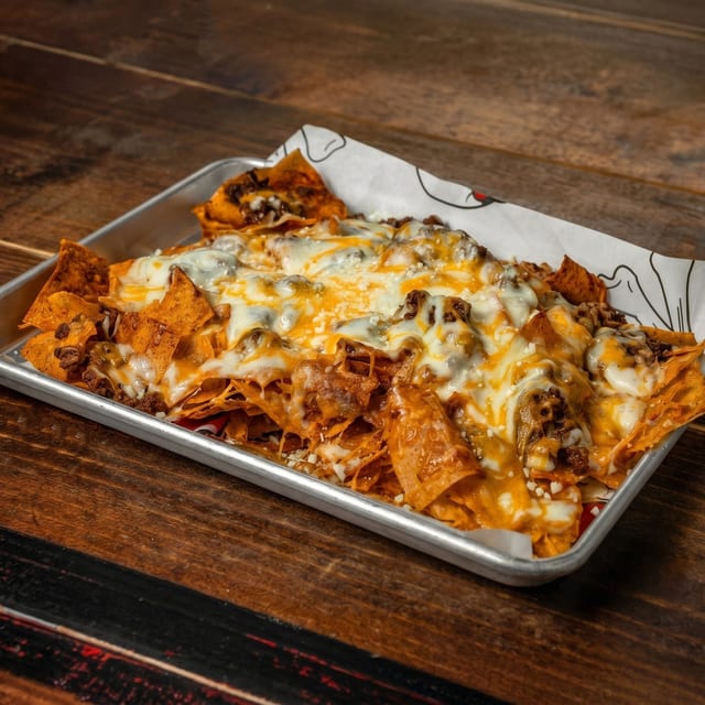 Spicy Beef Nachos.