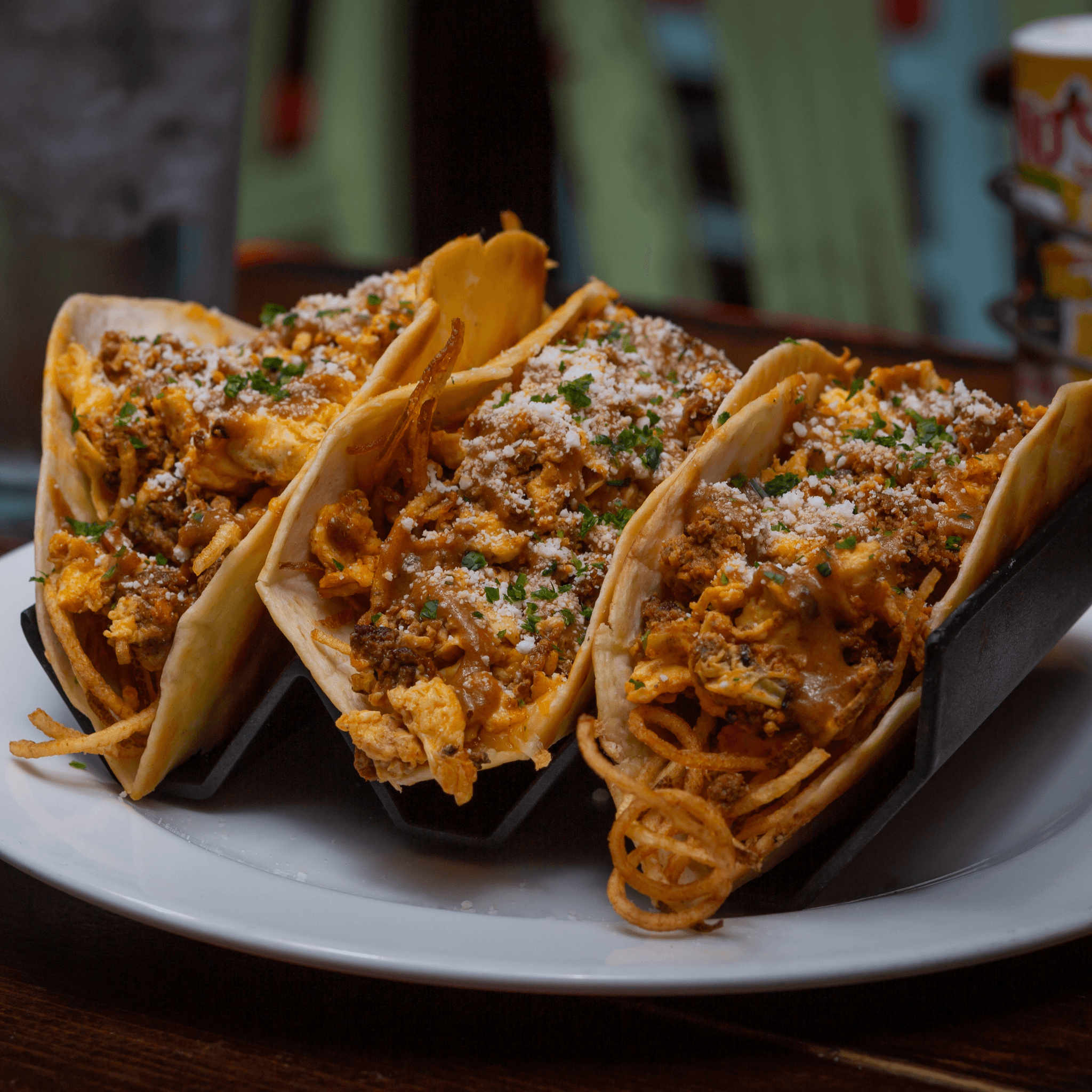 Breakfast Taco Trio.