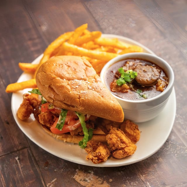 1/2 Shrimp PoBoy Combo.