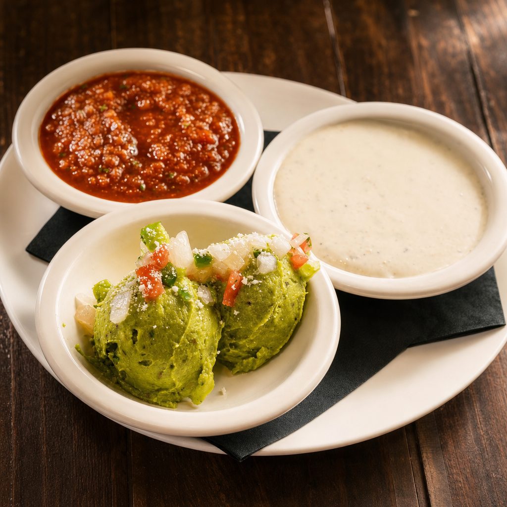 Dip Sampler w/Bowl of Queso.