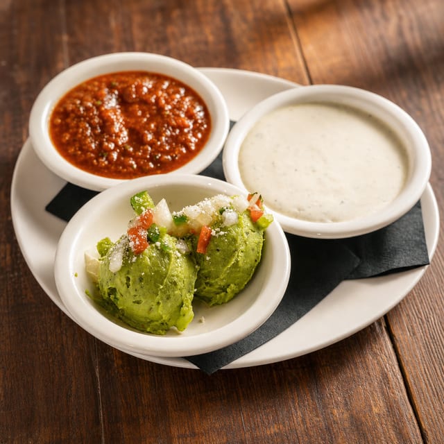 Dip Sampler W/Cup of Queso.