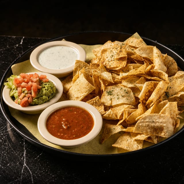 Chips & Salsa & Queso Bowl.