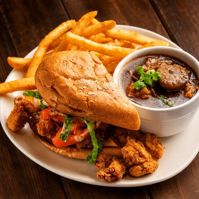1/2 Beef Cheek PoBoy Combo.